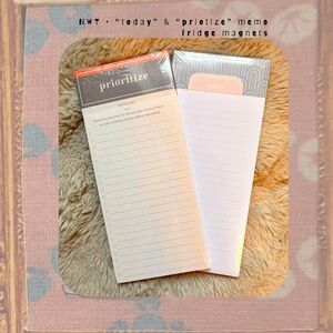🆕 set of (2) “today” & “prioritize” daily checklist magnetic memory pads